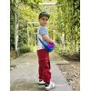 Arshiner Boys Cargo Joggers Pants Kids Elastic Waist Casual Pants Lightweight School Pants with 4 Pockets 5-12 Years(Wine Red)