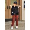Arshiner Boys Cargo Joggers Pants Kids Elastic Waist Casual Pants Lightweight School Pants with 4 Pockets 5-12 Years(Wine Red)