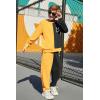 Arshiner Boys Cartoon Face Print Two Tone Crewneck Sweatshirt and Pants Set Tracksuits Outfits Size (2T – 7-8)(Orange & Black)