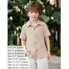 Arshiner Boys Casual Short Sleeve Button Down Shirt Fashion Textured Summer Beach Shirt 3-13 Years Old(Champagne)