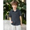 Arshiner Boys Casual Short Sleeve Button Down Shirt Fashion Textured Summer Beach Shirt 3-13 Years Old(Dusty Blue)