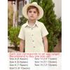 Arshiner Boys Casual Short Sleeve Button Down Shirt Fashion Textured Summer Beach Shirt 3-13 Years Old(Light Khaki)