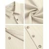Arshiner Boys Casual Short Sleeve Button Down Shirt Fashion Textured Summer Beach Shirt 3-13 Years Old(Light Khaki)
