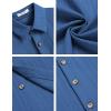 Arshiner Boys Casual Short Sleeve Button Down Shirt Fashion Textured Summer Beach Shirt 3-13 Years Old(Royal Blue)