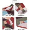 Arshiner Boys Cotton Linen Henley Shirt Button Down Shirt Long Sleeve T Shirt Beach Shirt Tee Casual Solid Tops(Brown & Green – Color Block)