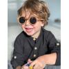Arshiner Boys Cotton Linen Henley Shirt Button Down Shirt Long Sleeve T Shirt Beach Shirt Tee Casual Solid Tops(Midnight Black)
