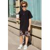 Arshiner Boy’s Henley T-Shirt and Camo Shorts Set 2 Pieces Summer Clothing Outfits 5-6 Years