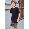 Arshiner Boy’s Henley T-Shirt and Camo Shorts Set 2 Pieces Summer Clothing Outfits 5-6 Years