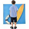 Arshiner Boys Linen Shirt Button Down Henley Short Sleeve Casual Dress Summer Beach T Shirts Top with One Pocket(Blue)