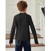Arshiner Boys Long Sleeve Turtleneck T-Shirt Solid Color Warm Tee Tops Casual Thermal Pullover for Kids 5-12 Years(Black)