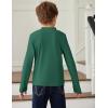 Arshiner Boys Long Sleeve Turtleneck T-Shirt Solid Color Warm Tee Tops Casual Thermal Pullover for Kids 5-12 Years(Dark Green)
