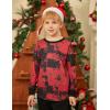 Arshiner Boy’s Loose Long Sleeve Solid/Tie-Dyed Print Curve Hem T Shirt for 5-12 Years(Black/Red Tie-dye)