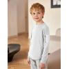 Arshiner Boy’s Loose Long Sleeve Solid/Tie-Dyed Print Curve Hem T Shirt for 5-12 Years(White)