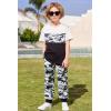 Arshiner Boy’s Pants Set – 2 Piece ColorBlock Short Sleeve T-Shirt and Active Pants – Casual Clothing Outfits 5-12 Years(Black Camo)