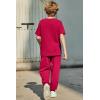 Arshiner Boy’s Pants Set – 2 Piece ColorBlock Short Sleeve T-Shirt and Active Pants – Casual Clothing Outfits 5-12 Years(Wine Red)