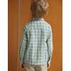Arshiner Boy’s Plaid Button Down Shirt Long Sleeve Roll Up Casual Shirts with Pocket 4-11 Years(Green/White Plaid)