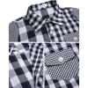 Arshiner Boy’s Plaid Button Down Shirt Long Sleeve Roll Up Casual Shirts with Pocket 4-11 Years(Navy Blue Patchwork Plaid)