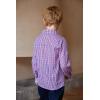 Arshiner Boy’s Plaid Button Down Shirt Long Sleeve Roll Up Casual Shirts with Pocket 4-11 Years(Red/Blue Plaid)