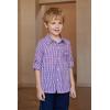 Arshiner Boy’s Plaid Button Down Shirt Long Sleeve Roll Up Casual Shirts with Pocket 4-11 Years(Red/Blue Plaid)