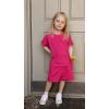 Arshiner Girls 2 Piece Outfit Summer Short Sleeve Loose Fit T-Shirt and Shorts Set Casual Activewear High-Low Hem Sweatshirt(Hot Pink)