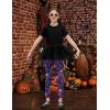 Arshiner Girls 2 Piece Outfits Casual Clothing Sets Short Sleeve Mesh Hem Roundneck Tops and Leggings Pants 2-10 Years(Black&halloween)
