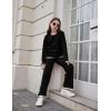 Arshiner Girl’s 2 Piece Outfits Long Sleeve Knit Pullover Sweater Tops Wide Leg Pants Casual Fall Sets Tracksuits(Black)