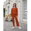 Arshiner Girl’s 2 Piece Outfits Long Sleeve Knit Pullover Sweater Tops Wide Leg Pants Casual Fall Sets Tracksuits(Caramel)