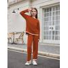 Arshiner Girl’s 2 Piece Outfits Long Sleeve Knit Pullover Sweater Tops Wide Leg Pants Casual Fall Sets Tracksuits(Caramel)