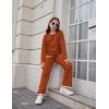 Arshiner Girl’s 2 Piece Outfits Long Sleeve Knit Pullover Sweater Tops Wide Leg Pants Casual Fall Sets Tracksuits(Caramel)