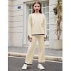 Arshiner Girl’s 2 Piece Outfits Long Sleeve Knit Pullover Sweater Tops Wide Leg Pants Casual Fall Sets Tracksuits(Light Brown)
