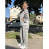 Arshiner Girl’s 2 Piece Outfits Long Sleeve Knit Pullover Sweater Tops Wide Leg Pants Casual Fall Sets Tracksuits(Light Gray)