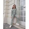 Arshiner Girl’s 2 Piece Outfits Long Sleeve Knit Pullover Sweater Tops Wide Leg Pants Casual Fall Sets Tracksuits(Light Gray)