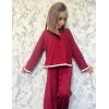Arshiner Girl’s 2 Piece Outfits Long Sleeve Knit Pullover Sweater Tops Wide Leg Pants Casual Fall Sets Tracksuits(Wine Red)