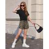 Arshiner Girls 2 Piece Outfits Summer Clothes Short Sleeve Tops and Paperbag Waist Shorts Set Cute Outfits 5-14(Leopard Print)