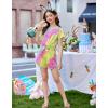 Arshiner Girls 2 Piece Outfits Summer Clothes Short Sleeve Tops and Paperbag Waist Shorts Set Cute Outfits 5-14(Rose&yellow&blue)