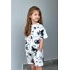 Arshiner Girls 2 Piece Outfits Summer Clothes Short Sleeve Tops and Short with Pockets Kids Fashion Clothing Sets(Tie Dye_black)