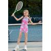 Arshiner Girls 2 Piece Outfits Summer Clothes Twist Front Tank Top and Active Short with Pockets Kids Clothing Sets(Tie Dye)