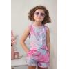 Arshiner Girls 2 Piece Outfits Summer Clothes Twist Front Tank Top and Active Short with Pockets Kids Clothing Sets(Tie Dye)