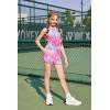 Arshiner Girls 2 Piece Outfits Summer Clothes Twist Front Tank Top and Active Short with Pockets Kids Clothing Sets(Tie Dye)