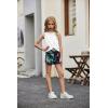Arshiner Girls 2 Piece Outfits Summer Clothes Twist Front Tank Top and Active Short with Pockets Kids Clothing Sets(Tie Dye_black)