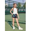 Arshiner Girls 2 Piece Outfits Summer Clothes Twist Front Tank Top and Active Short with Pockets Kids Clothing Sets(Tie Dye_black)