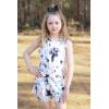 Arshiner Girls 2 Piece Outfits Summer Clothes Twist Front Tank Top and Active Short with Pockets Kids Clothing Sets(Tie Dye_black&white)