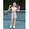 Arshiner Girls 2 Piece Outfits Summer Tank Top and Shorts Set with Pockets Kids Sleeveless Clothes 6-14Y(Yellow&pink&purple)
