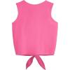 Arshiner Girl’s 2 Piece Outfits Summer Tie Knot Tank Top and Paperbag Waist Pocketed Short Sets(Rainbow Colored Stripe)