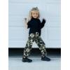 Arshiner Girl’s 2 Piece Outfits Tie-dye Twist Front Pullover Hooded Sweatsuits Sweatshirt and Sweatpants Clothing Set(Camouflage)