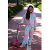 Arshiner Girl’s 2 Piece Outfits Tie-dye Twist Front Pullover Hooded Sweatsuits Sweatshirt and Sweatpants Clothing Set(Yellow & Pink & Green & Blue)