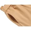Arshiner Girls 2 Piece Summer Outfits Knit Twist Puff Sleeve Top and High Waist Paper Bag Shorts Set with Pockets(White Khaki)