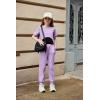 Arshiner Girls 3 Piece Set Short Sleeve High Low Hem Overlay Top & Cami with Sweatpants Kids Outfit 6-13 Years(Purple)