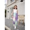 Arshiner Girls 3 Piece Set Short Sleeve High Low Hem Overlay Top & Cami with Sweatpants Kids Outfit 6-13 Years(Tie Dye a)