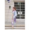Arshiner Girls 3 Piece Set Short Sleeve High Low Hem Overlay Top & Cami with Sweatpants Kids Outfit 6-13 Years(Tie Dye a)